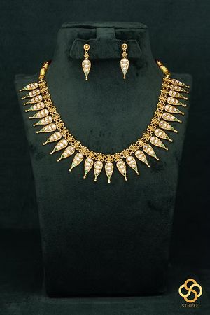 Reversible Necklace - White and Ruby red