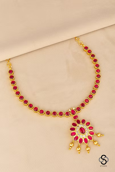 Ruby red Necklace set