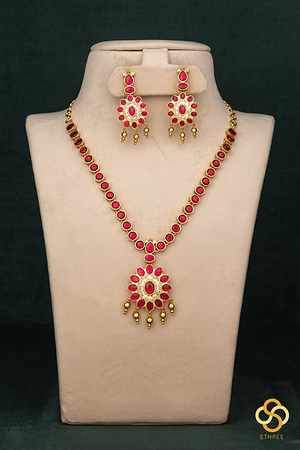 Ruby red Necklace set