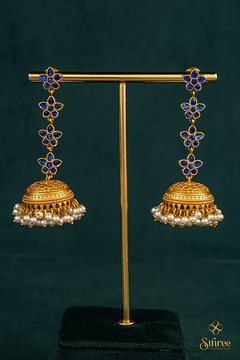 Sapphire Blue Jhumkas