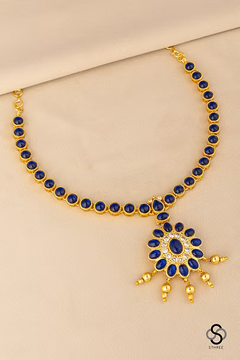 Sapphire blue Necklace set