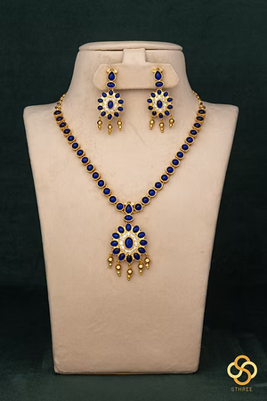 Sapphire blue Necklace set