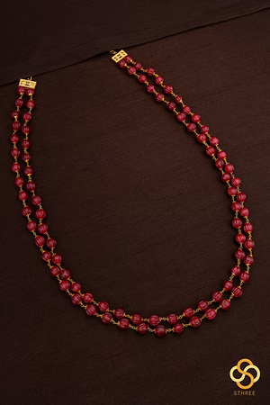 Two liner ruby beads