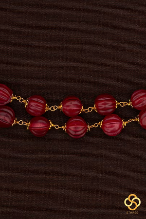 Two liner ruby beads
