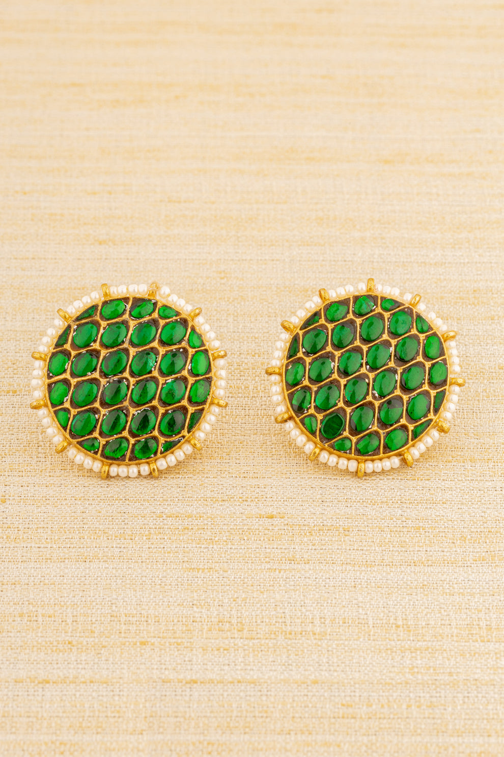 925 Silver - Vatta thodu - Emerald green - RRV Queen series