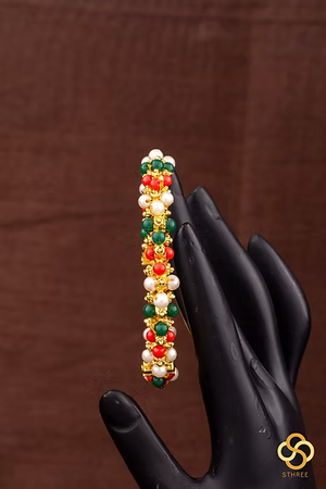 Coral Red, Green and Pearl Kada
