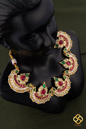 Five Deepam Kundan Choker Set