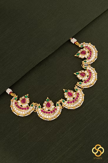 Five Deepam Kundan Choker Set