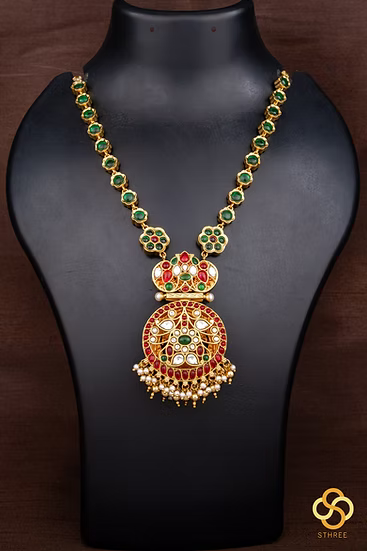 Jadau Kundan double side necklace - Kemp and Gold