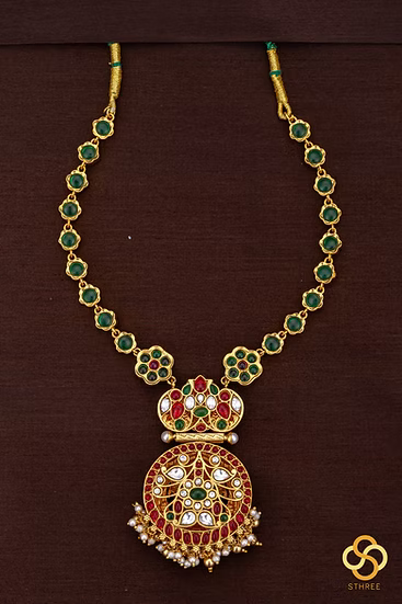 Jadau Kundan double side necklace - Kemp and Gold