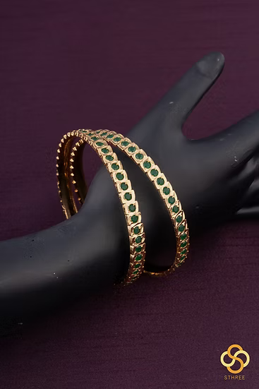 Aympon Bangles - Emerald green