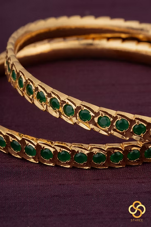 Aympon Bangles - Emerald green