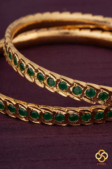 Aympon Bangles - Emerald green