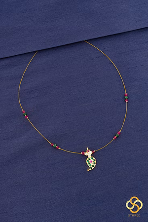 Invisible Chain - Emerald Green with Manga Pendant