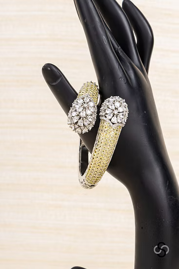 Kada - Rhodium Polish -  Light Golden and Silver