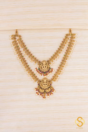 Layered Kasumalai Lakshmi Haram