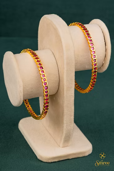Mini Ruby Stones Aympon Bangles