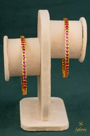 Mini Ruby Stones Aympon Bangles