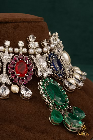 Navaratna and Zircon choker