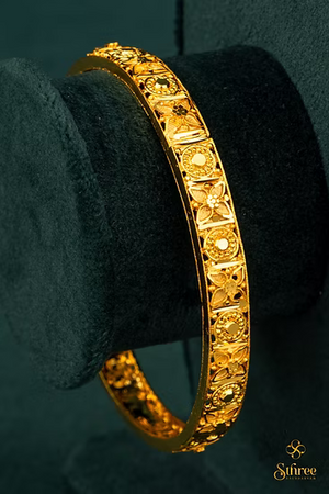 One Gram Gold Finish Gold Bangle (Set of 2)