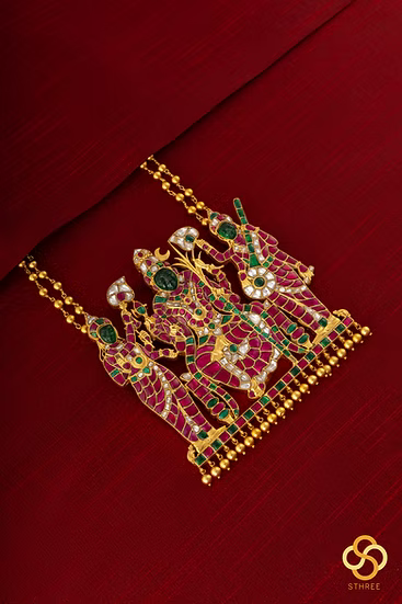 925 Silver - Rajarajeshwari Pendant Neckpiece