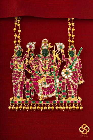 925 Silver - Rajarajeshwari Pendant Neckpiece