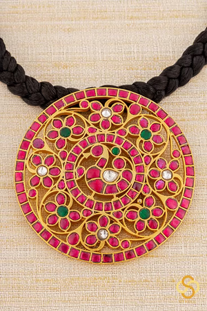 925 Silver - Rakkodi Pure Silver Strung in Black Silk Thread