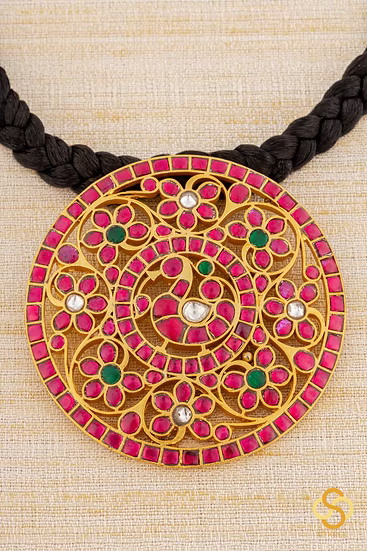 925 Silver - Rakkodi Pure Silver Strung in Black Silk Thread