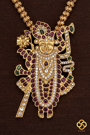 Srinathji in Jadau Kundan