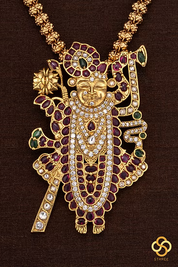 Srinathji in Jadau Kundan