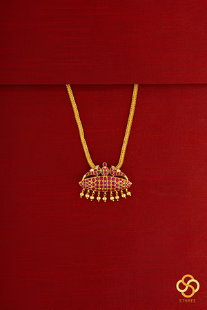 925 Silver - Thayathu Pendant - Kemp Red