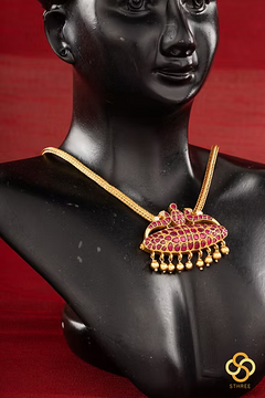 925 Silver - Thayathu Pendant - Kemp Red